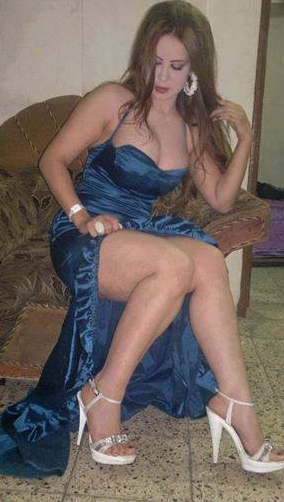 Blue dressed exotic beauty