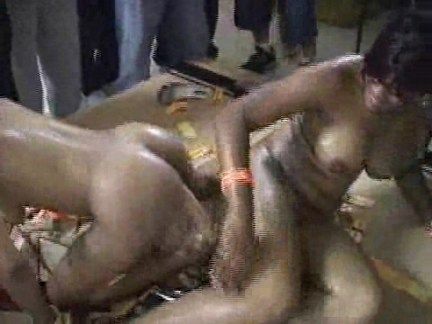 Wobbling asses and a dildo