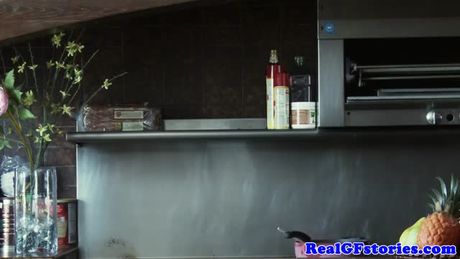 Beautiful cheating latina housewife swallows