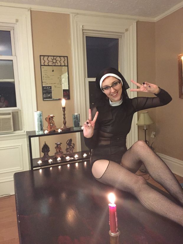 Princess Berpl naughty nun in glasses