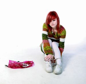 Cute redhead locking herself up via /r/Cuffed...