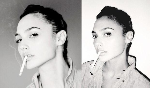 Gal Gadot smoking