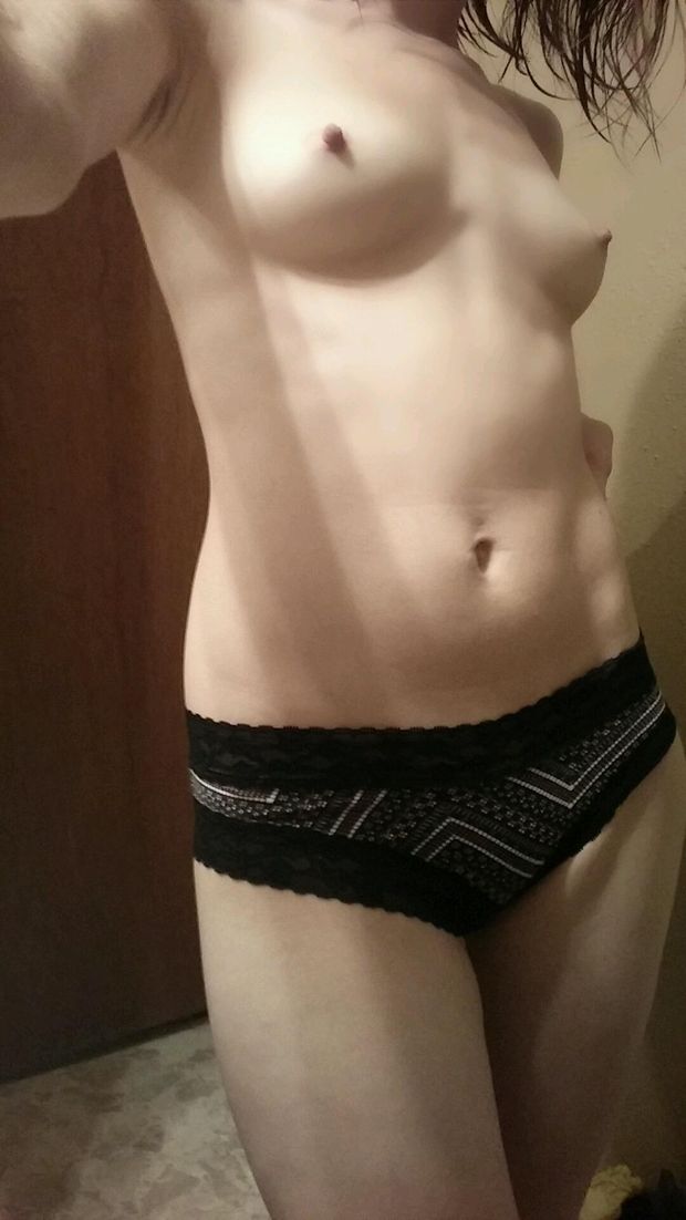 Hot thong selfshot picture with gorgeous brunette teen (18+)