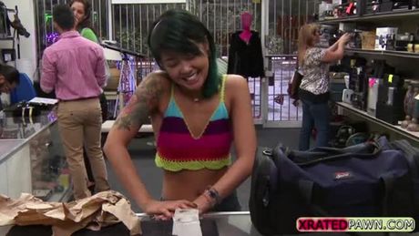 Hardcore sex with a very horny and sexy teen asian that knows how to massage. She tries to sell her matt but gets her pussy sold instead.