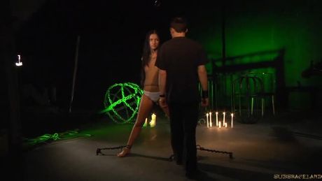 Enslaved bondage punishment will make the brunette sex slave obey her Master!