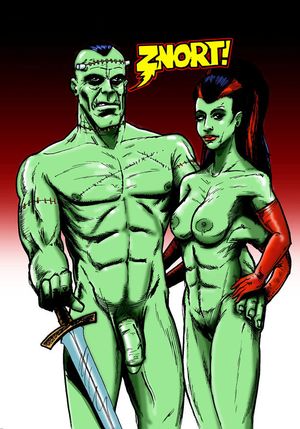 Toon Sex - Characters - Frankenstein - Nude Frankie and Bride