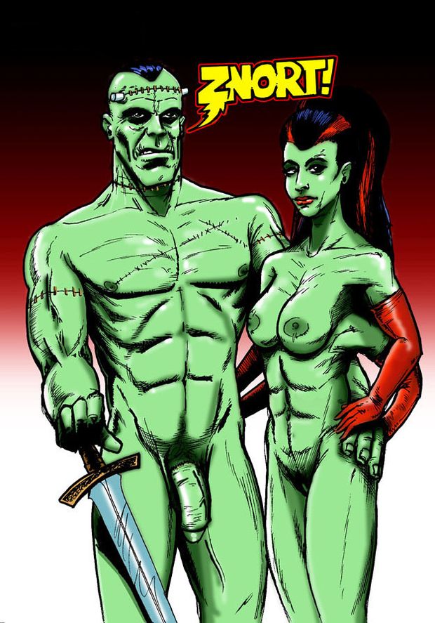 Toon Sex - Characters - Frankenstein - Nude Frankie and Bride