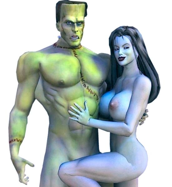 Toon Sex - Characters - Frankenstein - Nude Frankie and Vampira