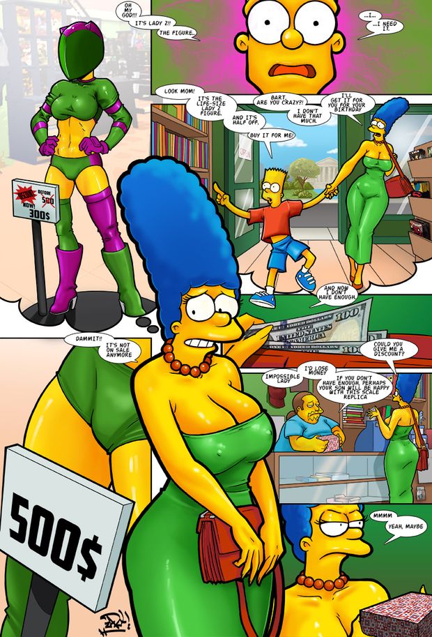 La puttana Marge accompagna Bart a scegliere un regalo