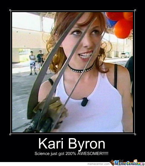 Kari Byron with claws