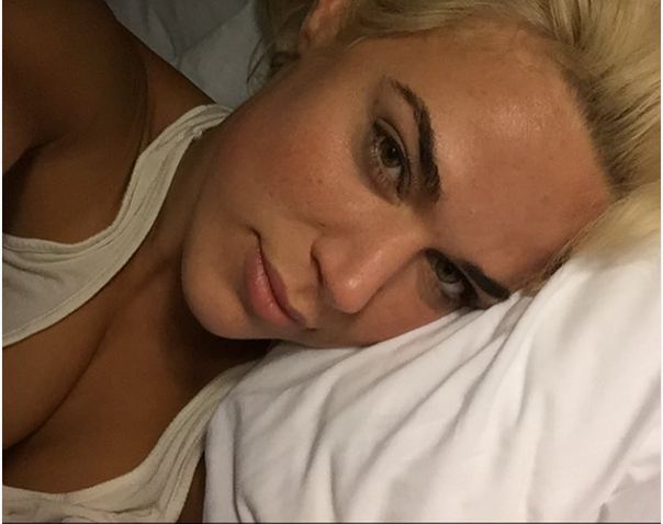 Lana Bed Cleavage!