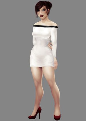 Sketch Day XII - Justine by PrivatePomegranate