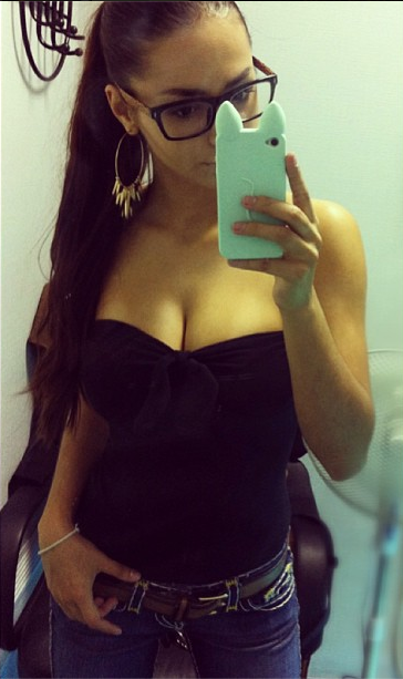 Helga Lovekaty mirror selfie