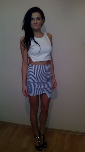 Hot chick before going out for a party