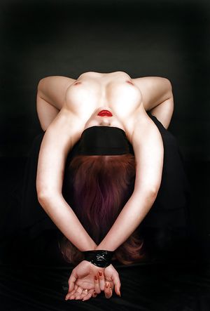 Little bit of tape and a blindfold simple, effective and cheap. Nothing wrong with keeping it light, can more of a sensual session in my opinion.