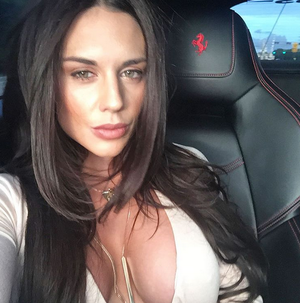 Celeste Cleavage In A Ferrari!