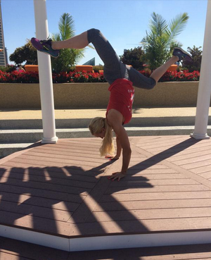 Flexible Charlotte In Yoga Pants