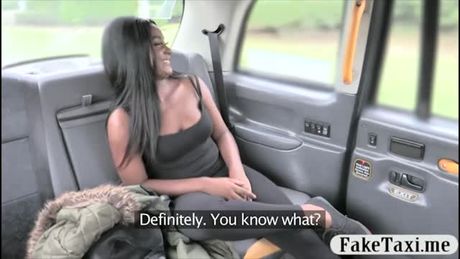 Exotic dancer with huge boobs does backseat pleasure