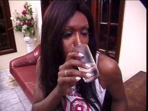 Brazilian TS rimming a white dude