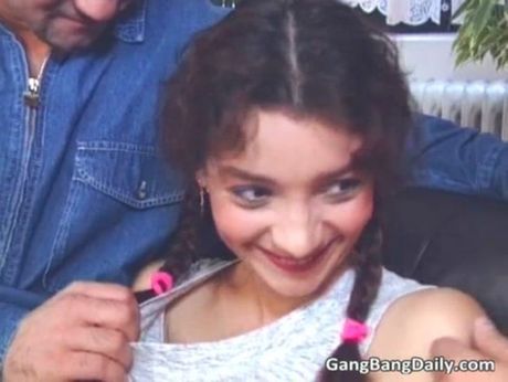 Intense gang bang action with sweet teen - 29 min