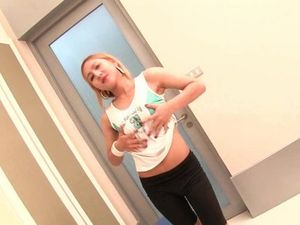 Teen asian shemale showing her boobs