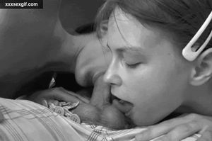 sucking and licking his balls