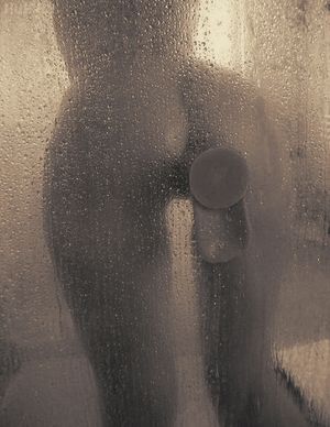 Nice ass riding dildo in the shower