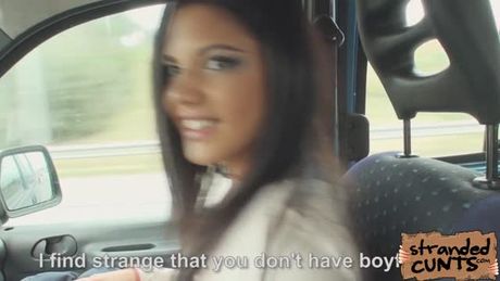 Apolonia take off her panty and lets dude pound her wet pussy