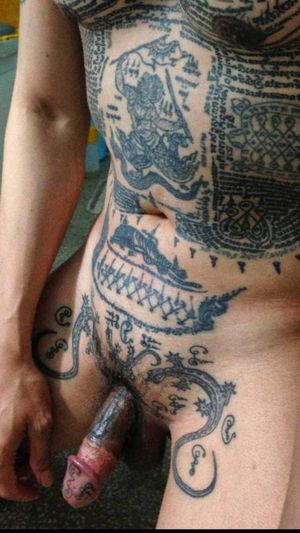 Tattooed cock