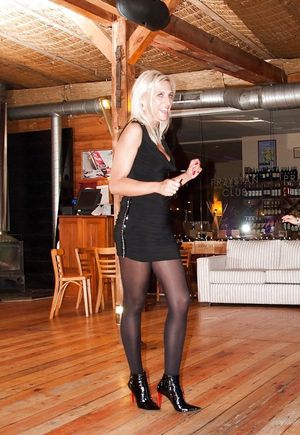 Blonde milf at the party