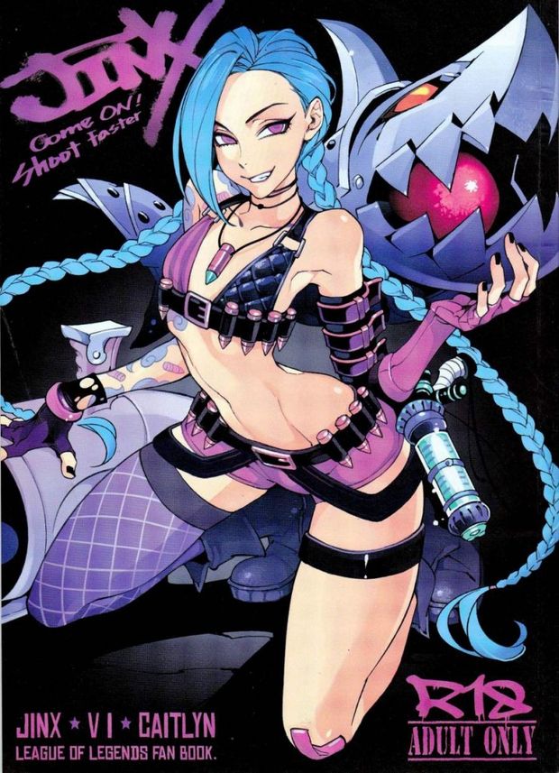 JINX from League Of Legend Goes Crazy With a Her Futanari Friends!