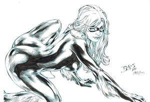 Black Cat (inked) - by J.P. Mayer Comic Art