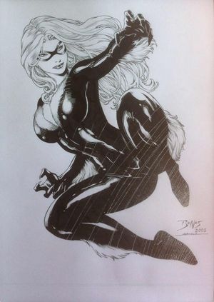 Black Cat by Ed Benes Comic Art