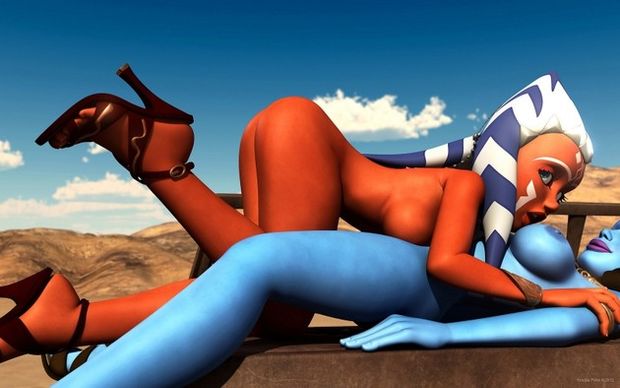 Star Wars 3D nipple licking