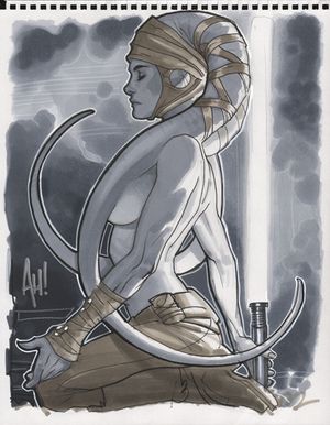 Meditating twi'lek jedi