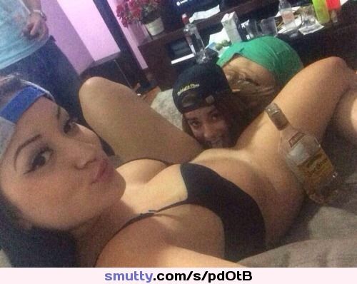 drunk girls going down on each others as a dare