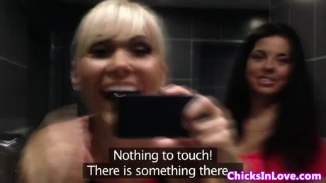 Girlfriend in shower fingering tight pussy