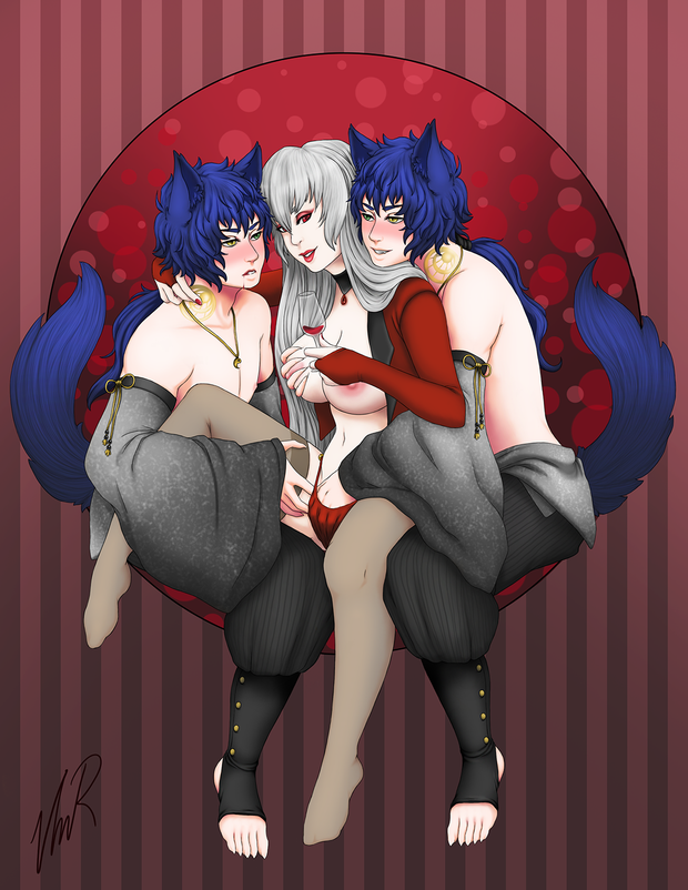 Lap Dogs and Wine by VelvetMisstressRuxxia