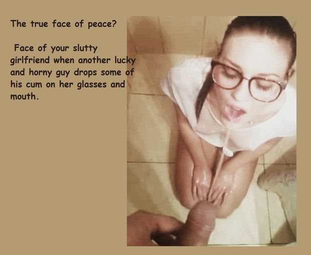 On her face