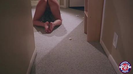 Lovely sexy teen gets fucked hardcore style and filled with cum inside her pussy at night by a stanger. She loved the guys dick.