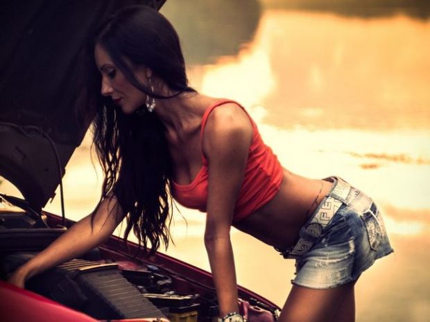 Sexy car mechanic