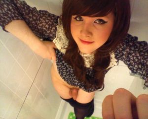 Hot cute crossdresser!
