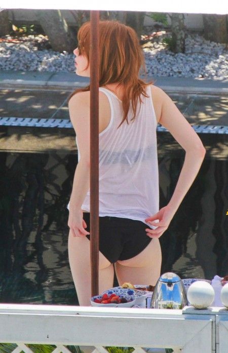 Emma Stone Bikini From Behind