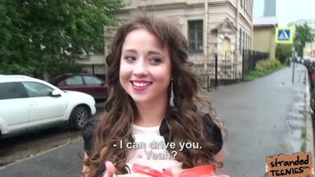 Party babe Taissa Shanti needs a cab. A stranger offers her a ride. She is kinky so she grabs his dick and gives him a blowjob.