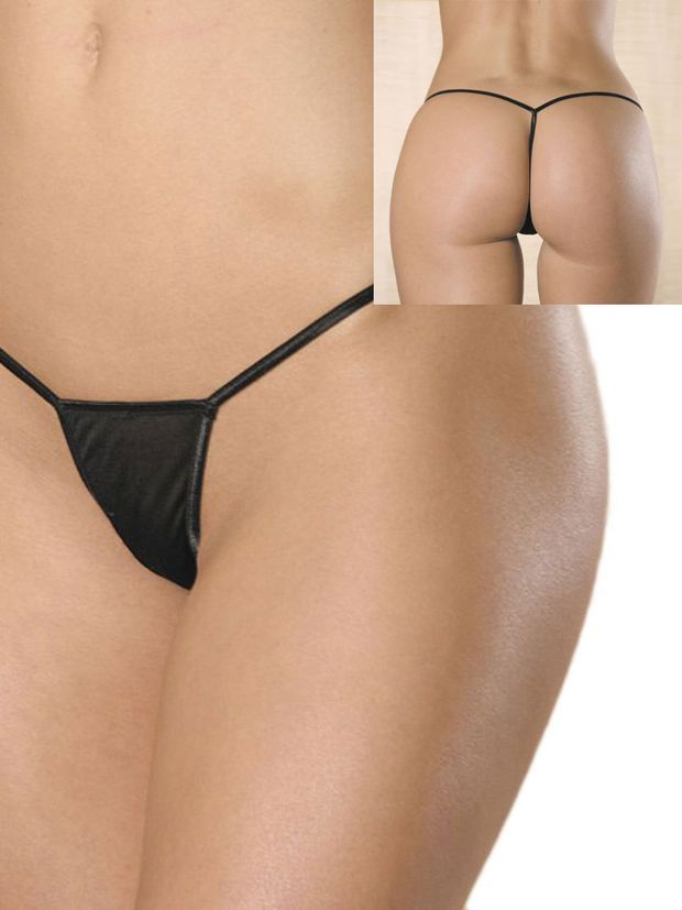 Free Shipping 3P 100% Silk Knit Women Micro G-String Thong One Size For White and Red and Blue