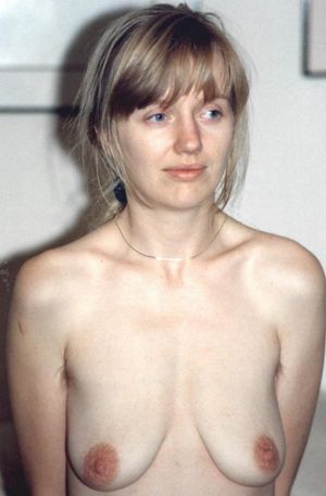 Ugly skinny blonde girl