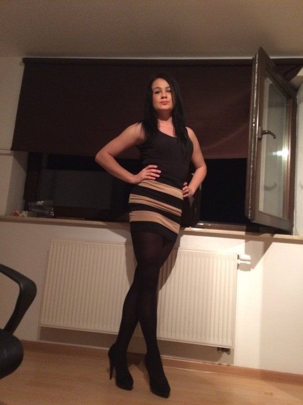 Brunette at home