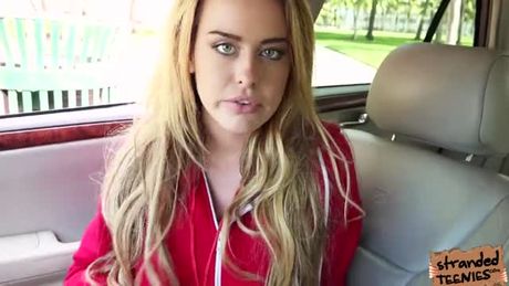 Bikini chick Corinna is looking for a ride. A stranger offers her a ride and he finds her attractive.