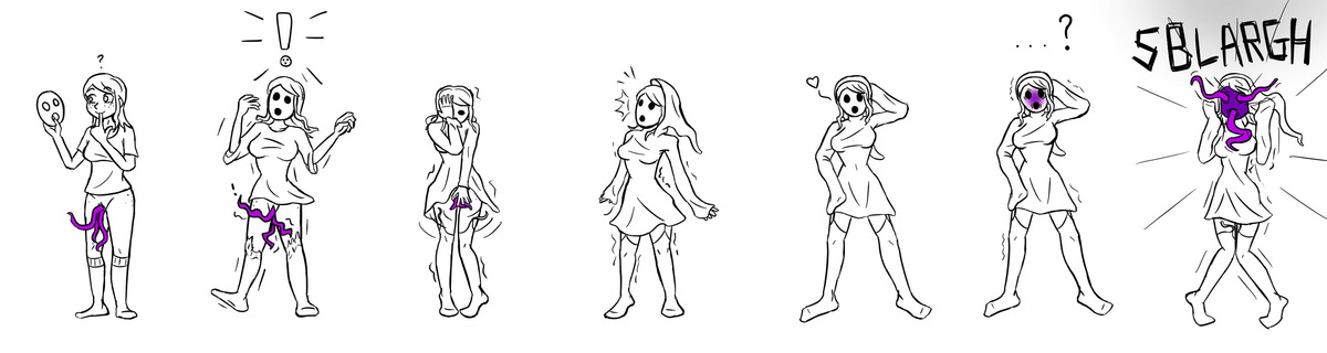 before_and_after betty_(psi) corruption freckles mask nightmare_fuel nintendo original parasite psi shyguy socks super_mario_bros. tentacles text thighhighs transformation vaginal