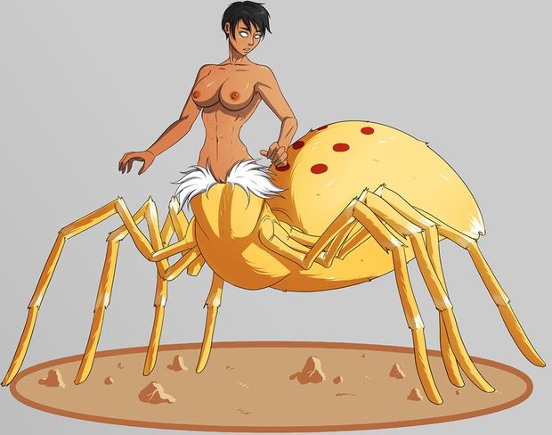 ada_carli black_hair bottomless bug_girl corruption dark_skin drider faux_drider femsub large_breasts nude oo_sebastian_oo original pussy_juice short_hair spider_girl topless whitewash_eyes
